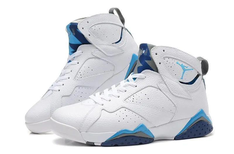 Nike Air Jordan 7 Retro White Blue Shoes Basketball Men !!! CYBER MONDAY SALE !!! Custom Asics Running Shoes