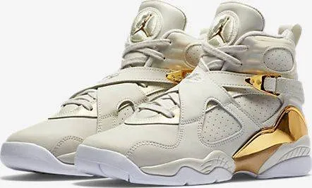 Nike Air Jordan 8 Retro C&C BG 'Trophy' Grey Gold Sneaker Shoes Sale Men Size 8-13 Discount Asics Volleyball Shoes