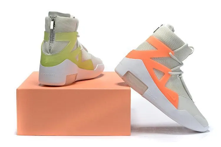 Asics New Shoes 2024 Nike Air Jordan Fear Of God 1 Grey Orang Yellow White Shoes Basketball Men Size US 7 - 13