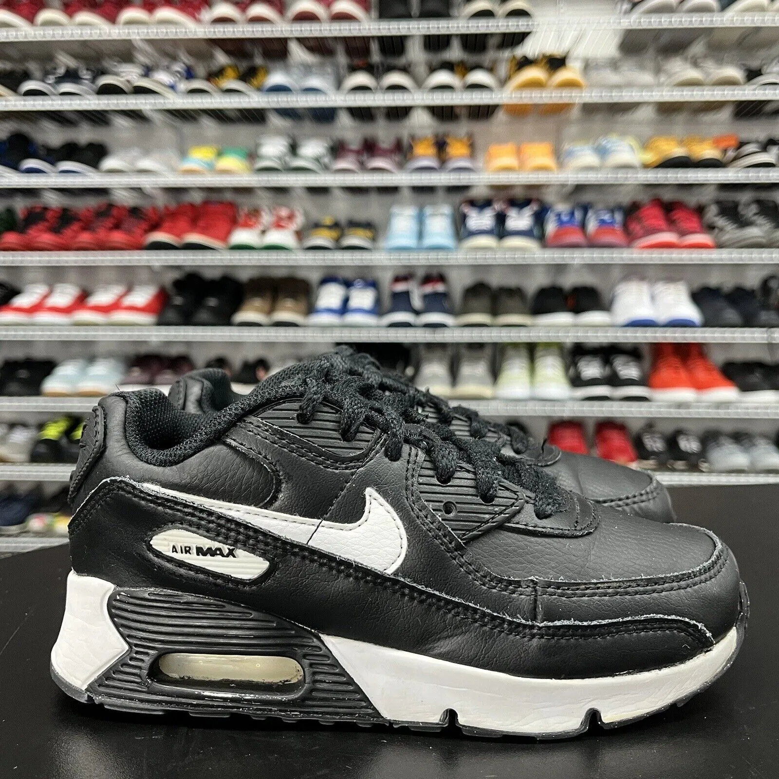 Nike Air Max 90 Black White PS Sneakers CD6867-010 Youth Size 1.5Y Asics Gel Kinsei 6 Running Shoe
