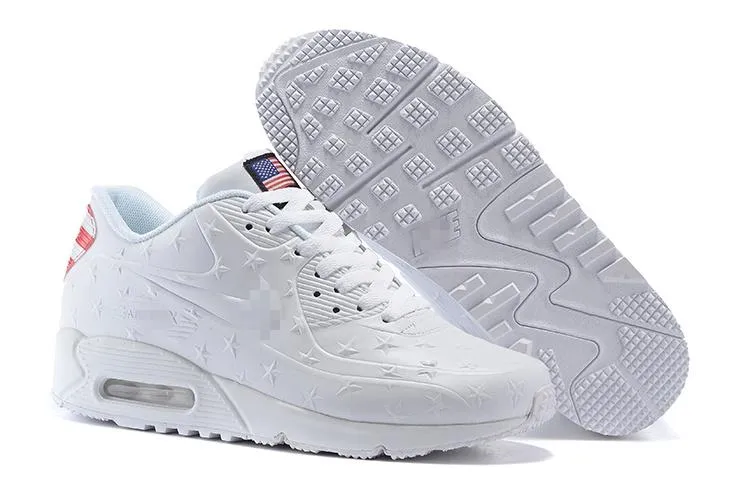 Asics Wide Width Shoes Nike Air Max 90 'Independence Day White' Shoes Sneaker Sale Men Size US 7, 8, 8.5, 9, 10, 11