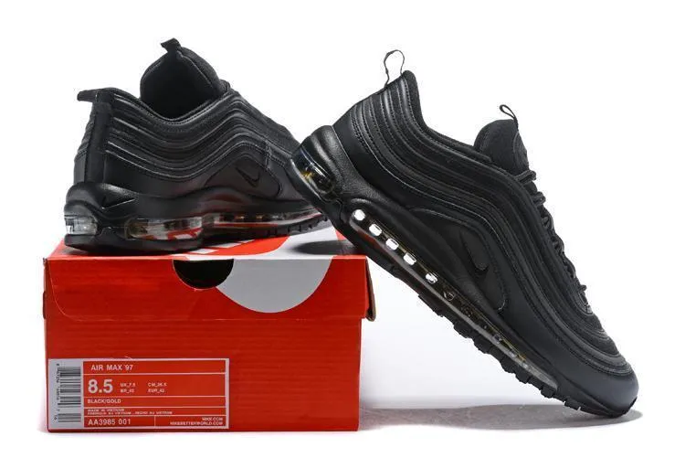 Nike Air Max 97 Black Gold  Shoes Sale Men Size US 7, 8, 8.5, 9, 10, 11, Asics Gel-venture 6 Running Shoe