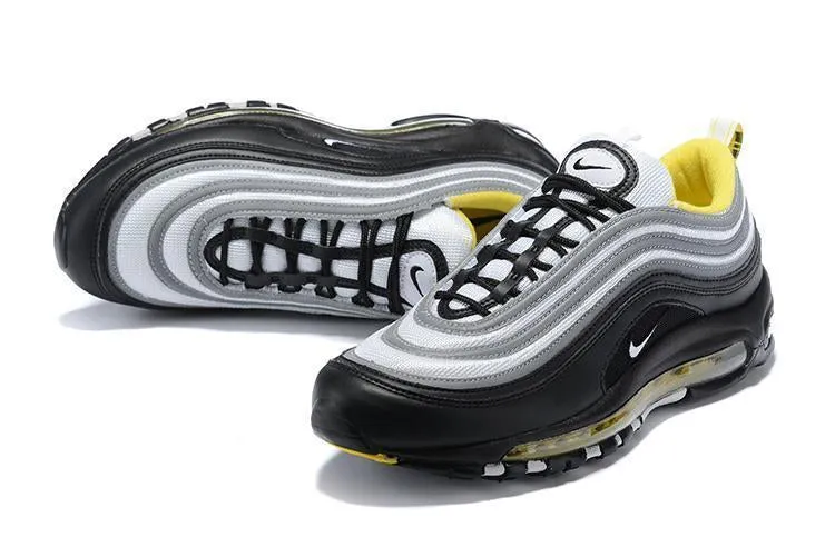 Nike Air Max 97 Black Grey Yellow Shoes !!! CYBER MONDAY SALE !!! Asics Nurse Shoes