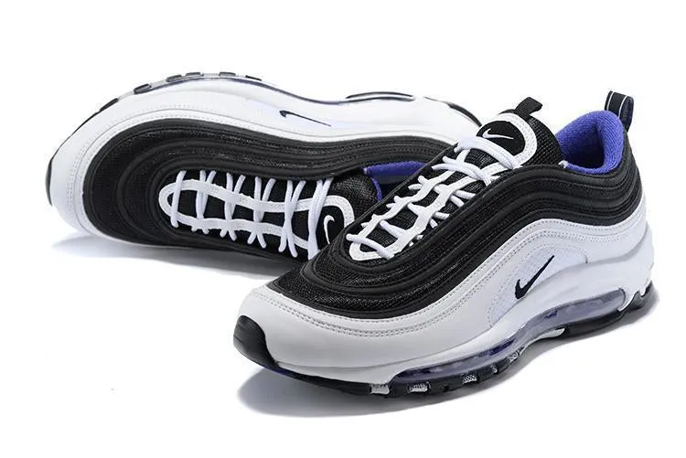 Nike Air Max 97 Black White Blue Shoes Sale Size US 7-11 Asics Gum Sole Shoes
