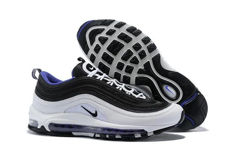 Nike Air Max 97 Black White Blue Shoes Sale Size US 7-11 Best Asics Trail Shoes