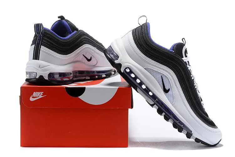 Nike Air Max 97 Black White Blue Shoes Sale Size US 7-11 Asics Upcourt Shoes