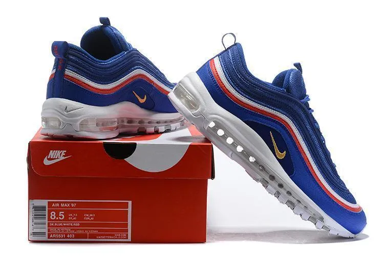 Asics Gel Kayano 24 Lite Show Running Shoe Nike Air Max 97 Blue White Italia Shoes Sale Men Size US 7, 8, 8.5, 9, 10, 11