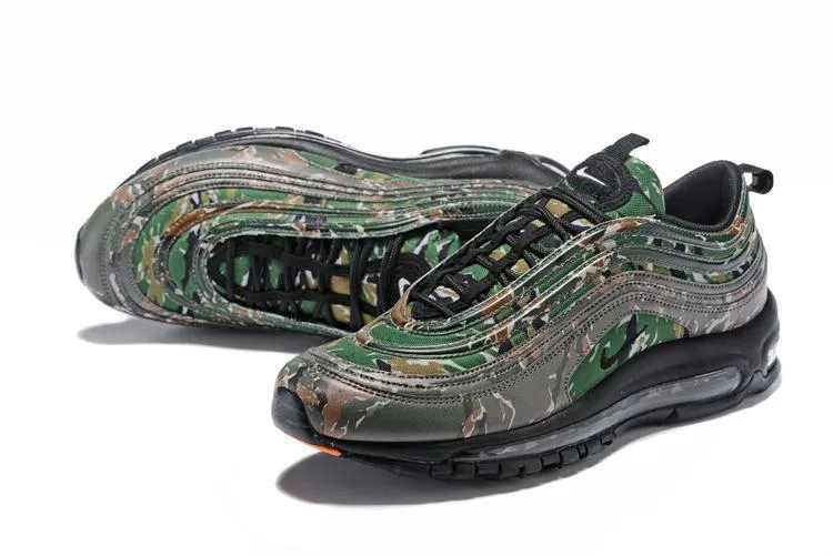 Nike Air Max 97 Camouplage Army Green Grey Shoes Sale Size US 7, 8, 8.5, 9, 10, 11 Netball Shoes Asics Junior