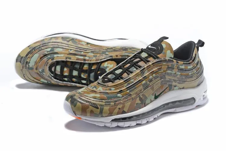 Nike Air Max 97 Camouplage Coffe Green Shoes Sale Size US 7, 8, 8.5, 9, 10, 11 Asics Running Shoes Gel Kayano