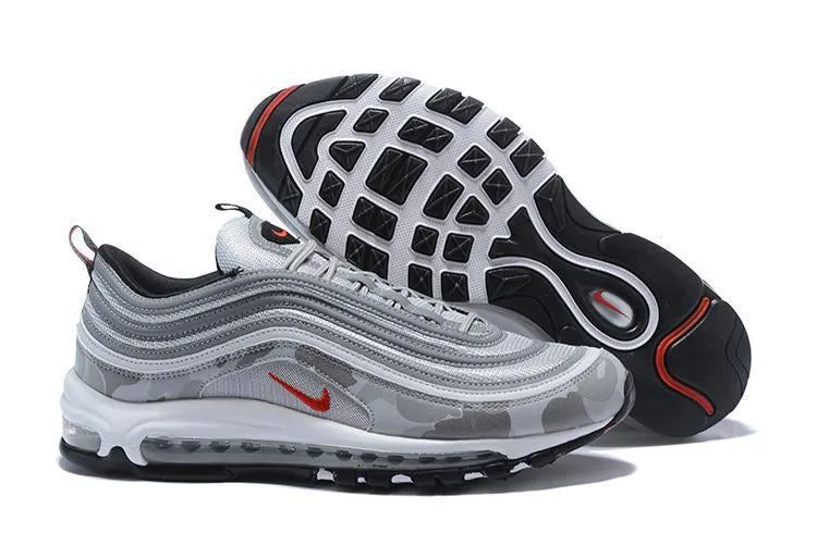 Boxing Asics Shoes Nike Air Max 97 Camouplage Silver White Shoes Sale Size US 7, 8, 8.5, 9, 10, 11