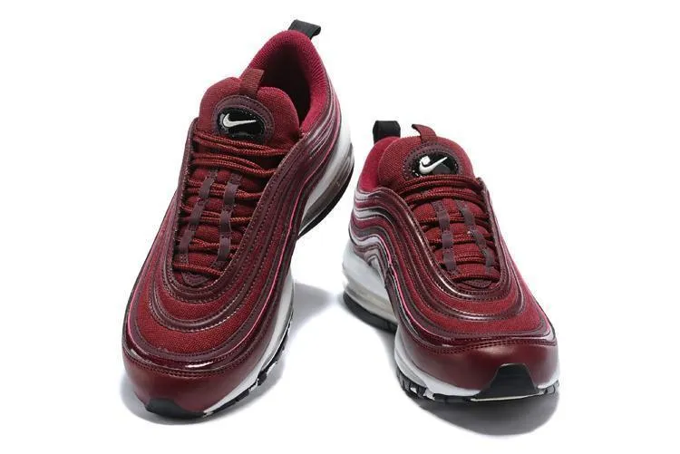 Asics Novak Tennis Shoes Nike Air Max 97 Wine Red White Shoes Sale Men Size US 7, 8, 8.5, 9, 10, 11
