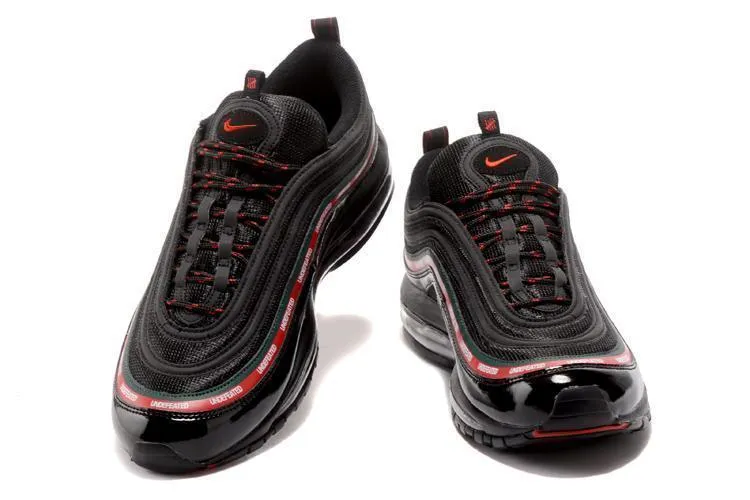 Closeout Asics Running Shoes Nike Air Max 97 x Undefeated Black Men Shoes Sale Size US 7-11