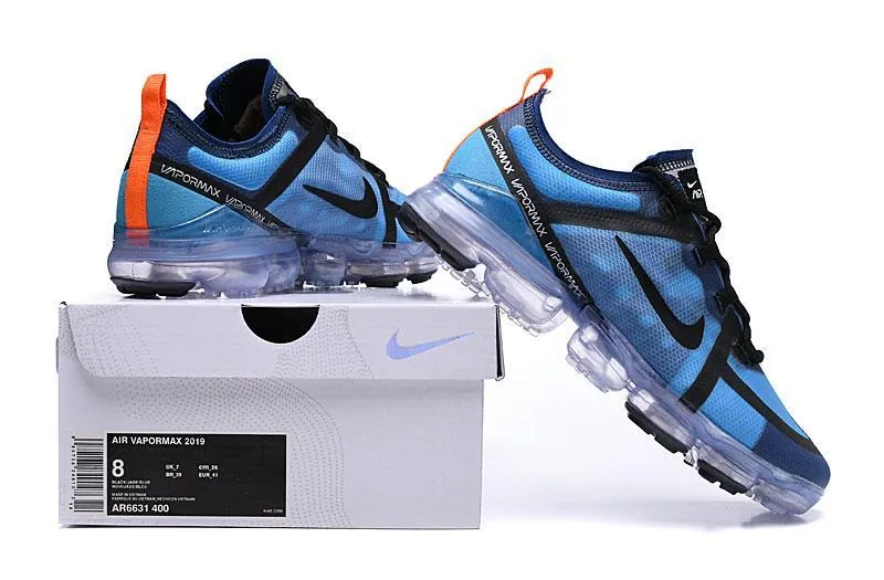 Asics Villain Shoes Nike Air Vapormax 2019  'Navy Black' Shoes Sneakers Men Women Sale Size US 7, 8, 8.5, 9, 10, 11