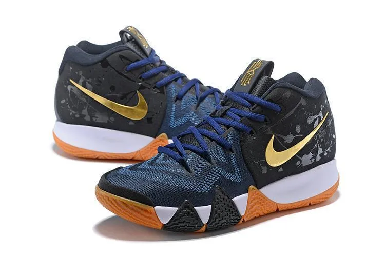 Nike Kyrie 4 Black Navy Gold Basketball Shoes Sneaker !!! CYBER MONDAY SALE !!! Kiko Kostadinov Asics Shoes