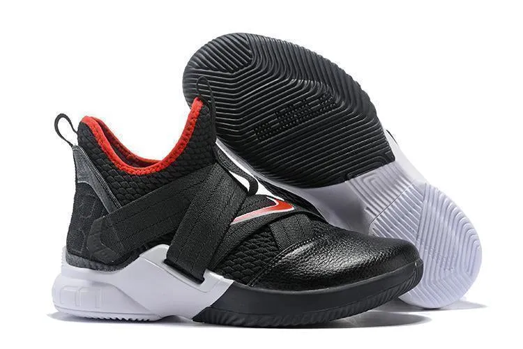 Asics Tennis Shoes Nike Lebron Soldier XII 12 SFG EP Black White Red Men Shoes !!! CYBER MONDAY SALE !!!