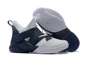 Asics Japan Pro Shoes Nike Lebron Soldier XII 12 SFG EP White Grey Blue Shoes !!! CYBER MONDAY SALE !!!