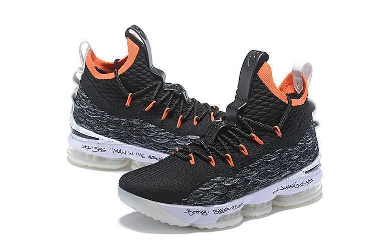 Nike Lebron XV 15 Black White Orange Men Shoes !!! CYBER MONDAY SALE !!! Asics Shoes New