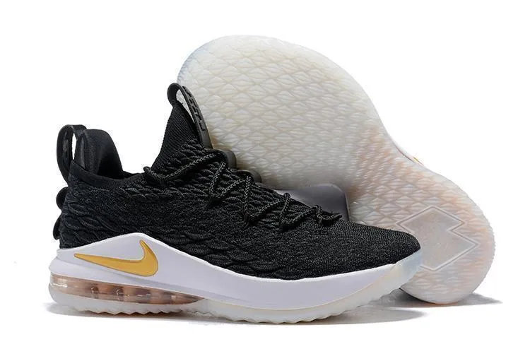 Nike Lebron XV 15 Low EP Black White Gold Men Shoes !!! CYBER MONDAY SALE !!! Best Way To Clean Asics Shoes
