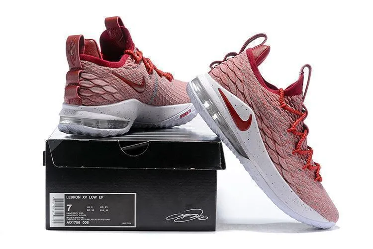 Shoe Asics Nike Lebron XV 15 Low EP Team Red Men Shoes !!! CYBER MONDAY SALE !!!