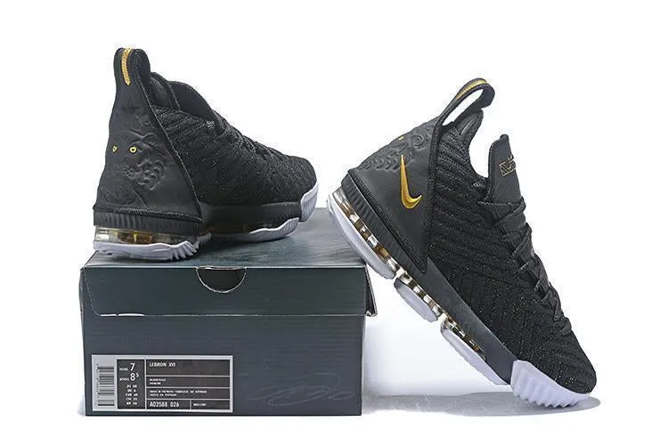 Nike Lebron XVI 16 EP Black Gold Men Shoes !!! CYBER MONDAY SALE !!! Lightest Asics Running Shoes