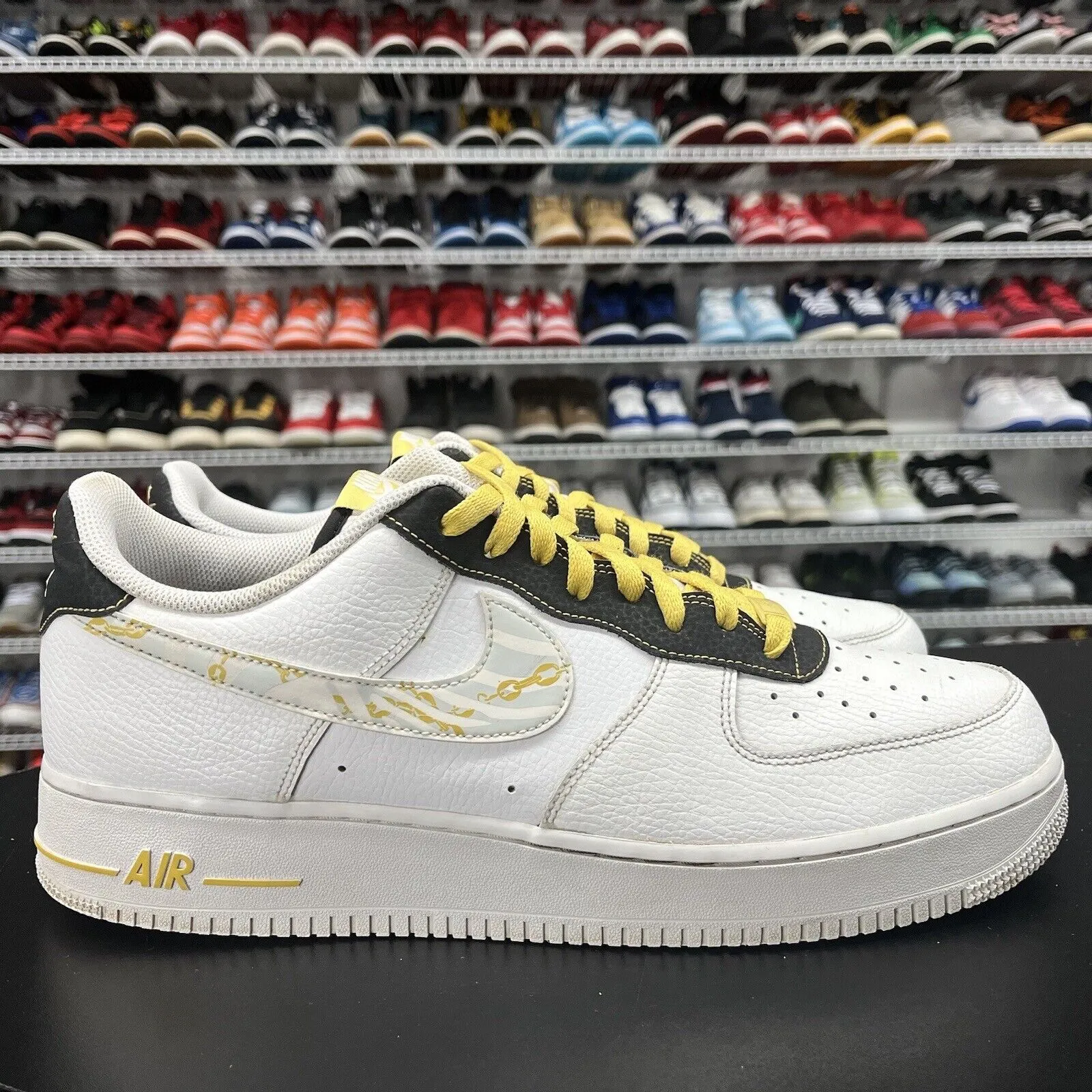 Fashion Asics Shoes Nike Men's Air Force 1 Low Gold Link Zebra DH5284-100 Men's Size 13