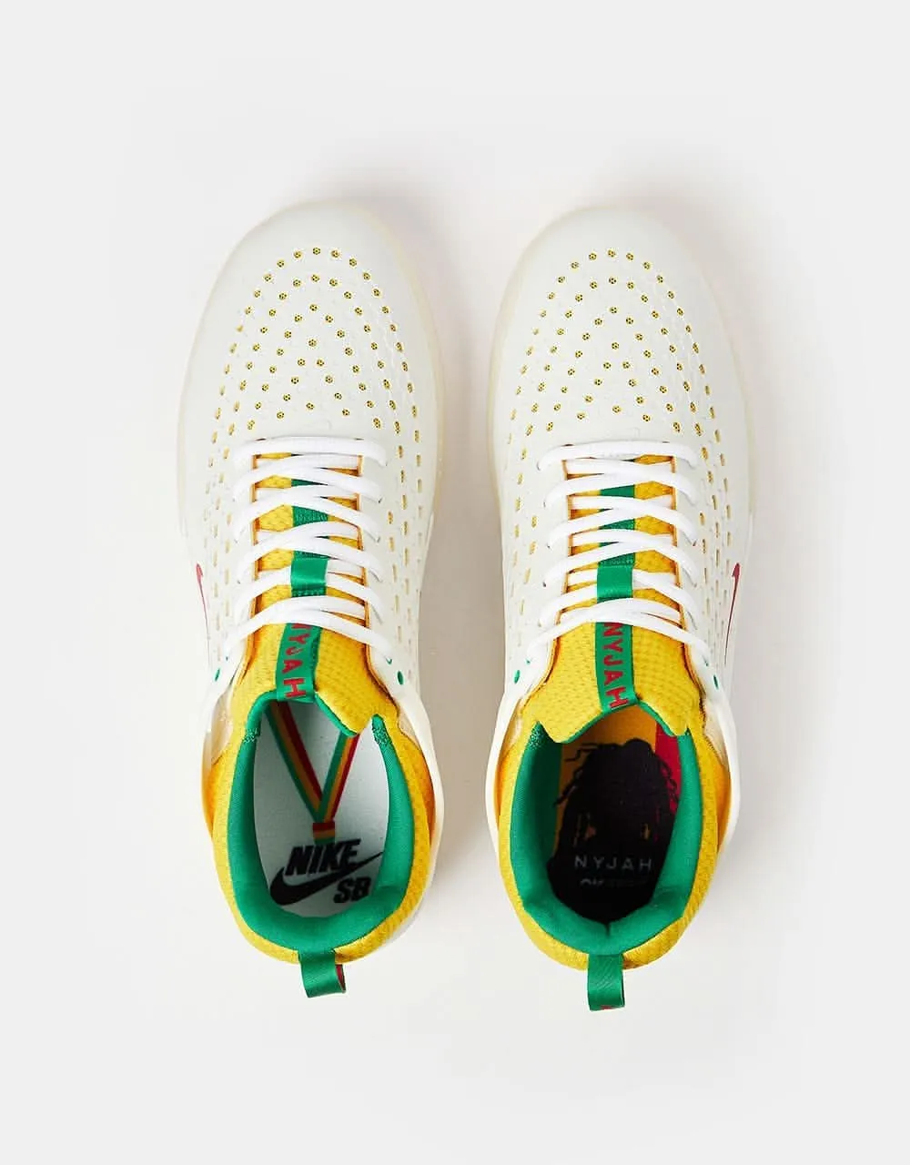 Nike SB Zoom Nyjah 3 Premium Skate Shoes - Summit White/Black-Tour Yellow Unique Asics Shoes
