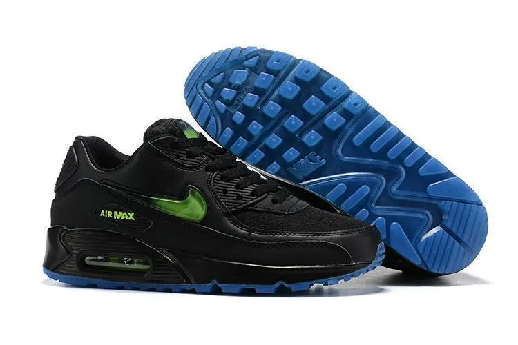 Asics Shoes Lineup Nike Wmns Air Max 90 'Black Green' Shoes Sneaker Sale Men Size US 7-11