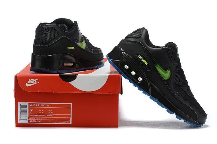 Asics Shoes Most Comfortable Nike Wmns Air Max 90 'Black Green' Shoes Sneaker Sale Men Size US 7-11