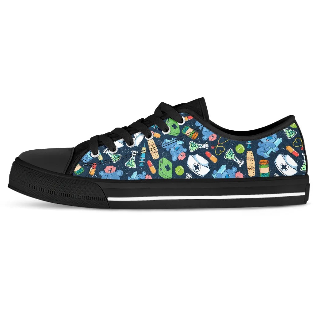 Nurse Doodle Black Women's Low Top Shoes Work Boots Denver