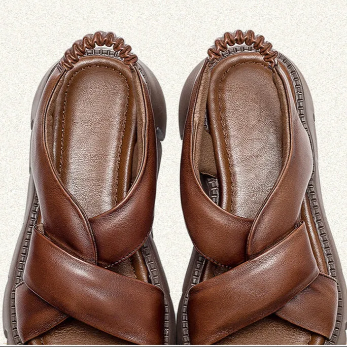 Women's Leather Summer Platform Casual Sandals Brynn Sandals
