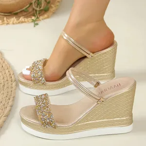 Summer Shoes for Women Wedges Sandals Women High Heels Sandals Slides Women Designers Shoes Platform Sandals Outdoor Slippers White Flip Flops With Wedge Heel