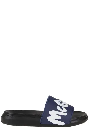 Saint Laurent Cassandra Sandals Alexander McQueen Graffiti Logo Printed Slides