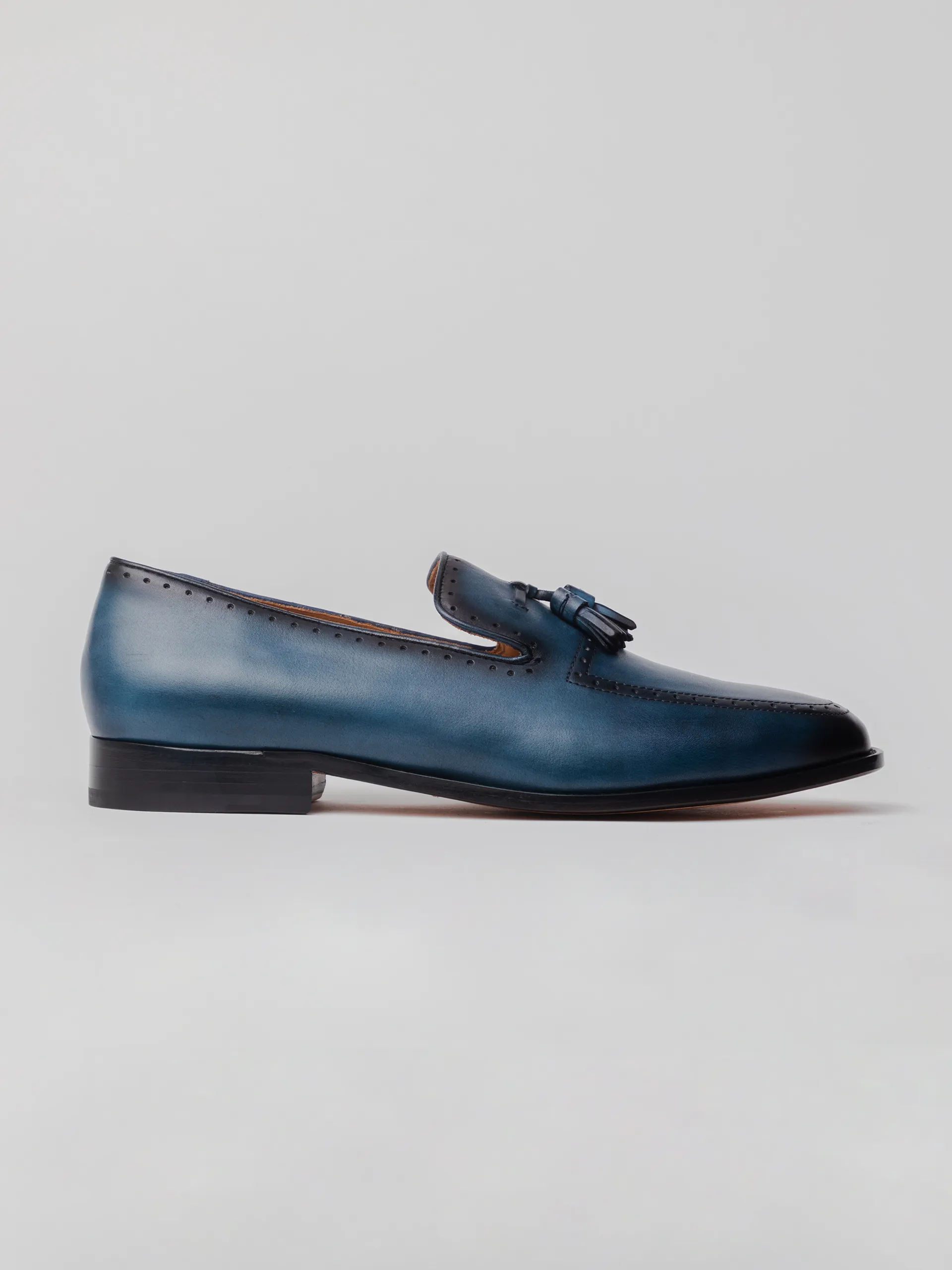 Loafers Platform Onyx Tassel Loafer - Slate Blue Patina Finished