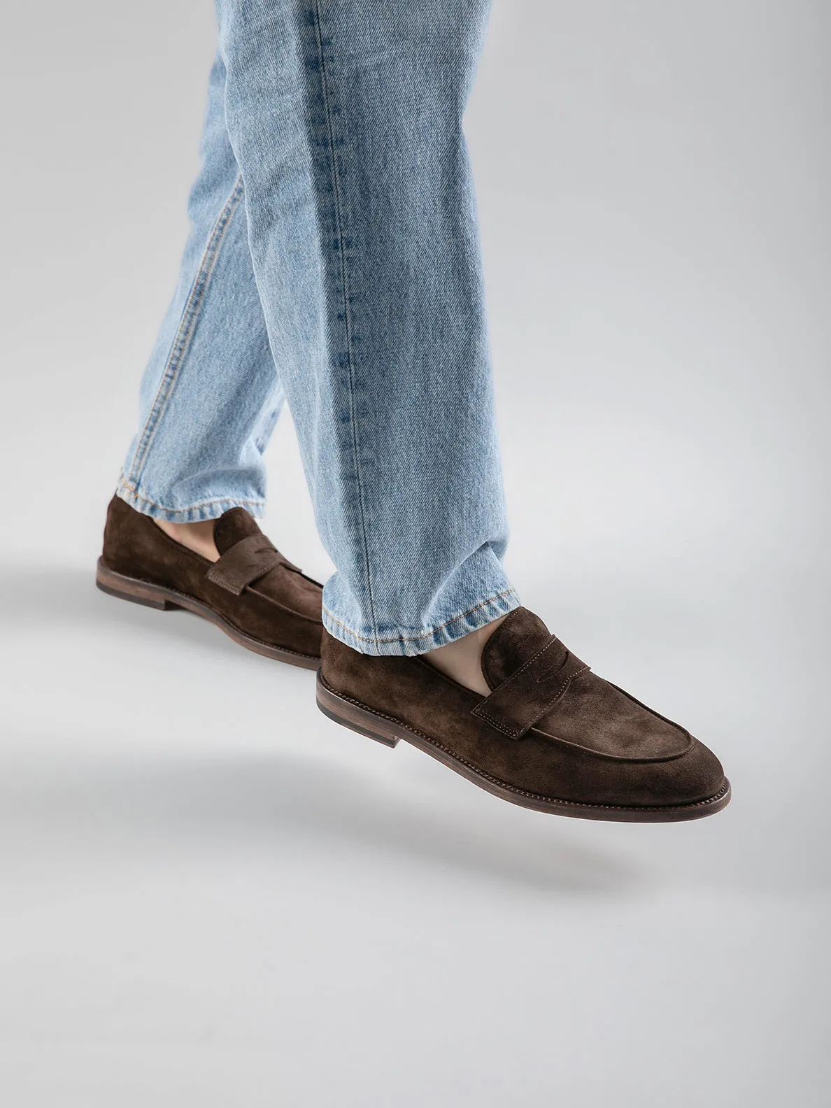 Anthropologie Loafers OPERA 001 - Brown Suede Penny Loafers