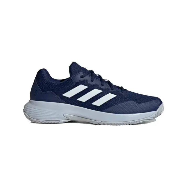 Boots Shoes Adidas Adidas Men's Game Court 2 Tennis Shoe (Dark Blue/Cloud White/Halo Blue)