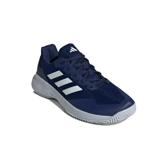 Adidas Men's Game Court 2 Tennis Shoe (Dark Blue/Cloud White/Halo Blue) Adidas Shoes Futbol