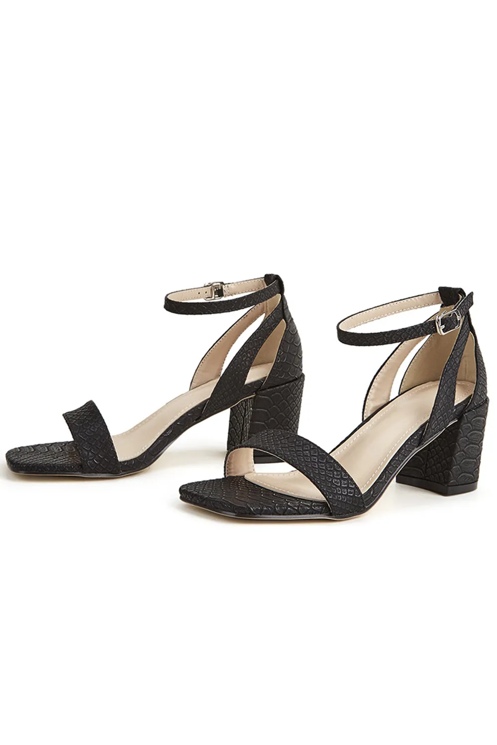 Footbeds Sandals Outdoor Peep Toe Chunky Heel Shoes With Ankle Strap