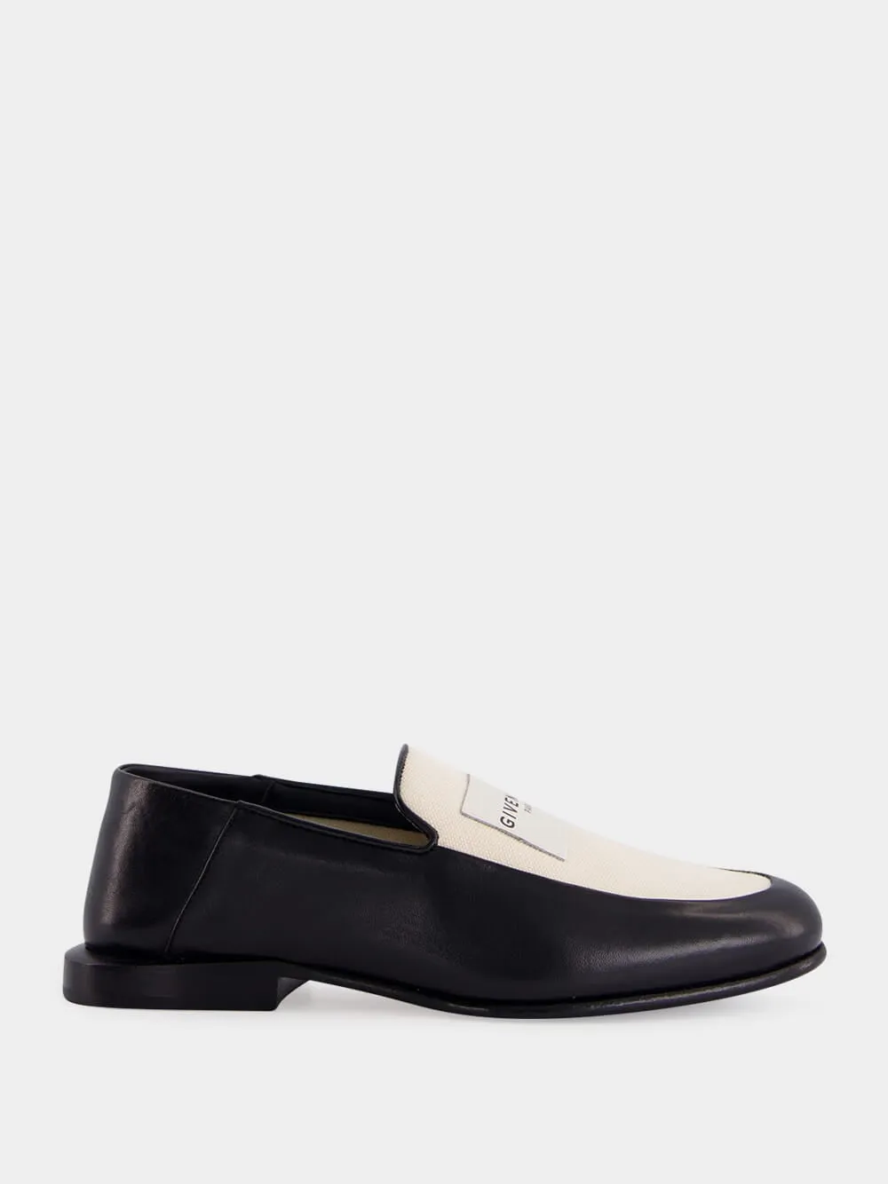 Sam Edelman Penny Loafers Black and Natural Leather Label Loafers