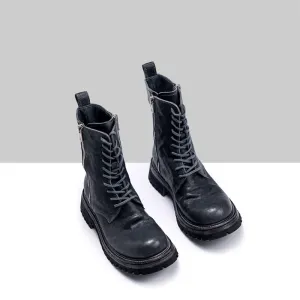 Retro Horse Leather Martin Boots For Women Sweet and Cool Ankle Boots in Dark Grey/Black Oxfords Rochester Ny
