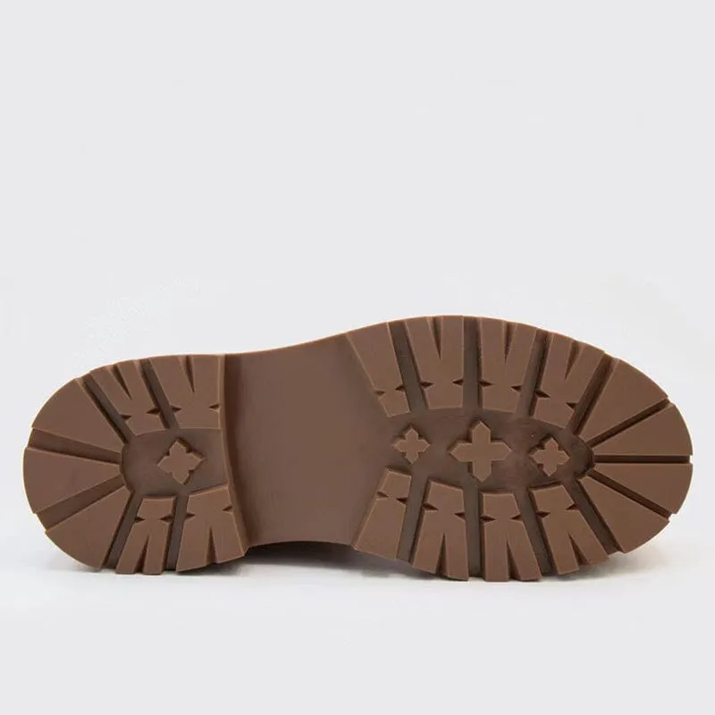 Eastland Plainview Oxford Shoes Women's Handmade High Lace-up Platform Boot All Genuine Leather in Brown/Black