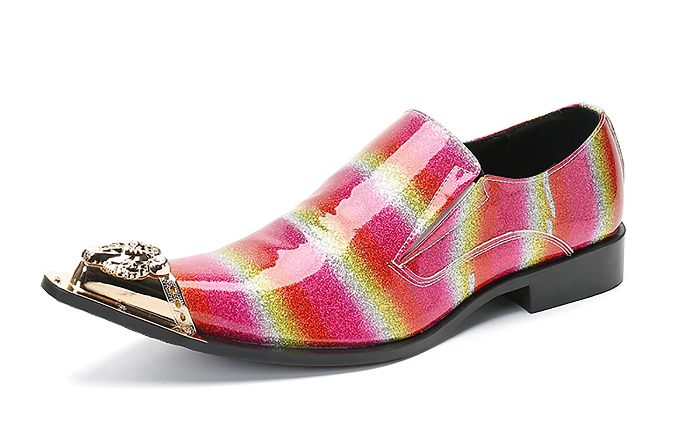 Comfortable Stylish Work Boots Men's Metal Tip Slip On Western Loafer