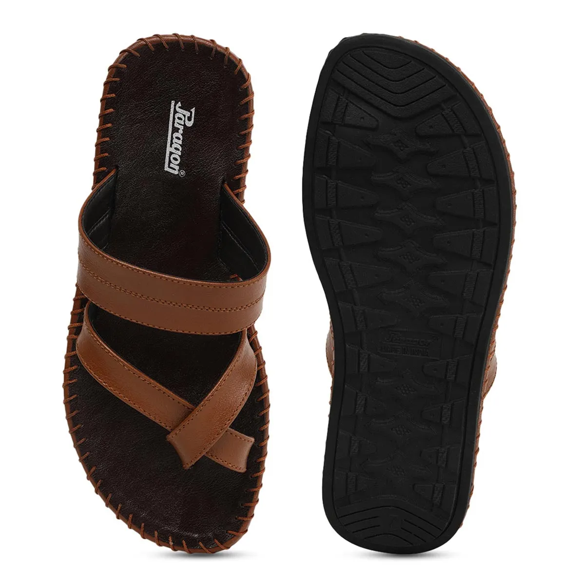 Paragon K2002G Men Stylish Sandals | Comfortable Sandals for Daily Outdoor Use | Casual Formal Sandals with Cushioned Soles Slip On Leather Loafers