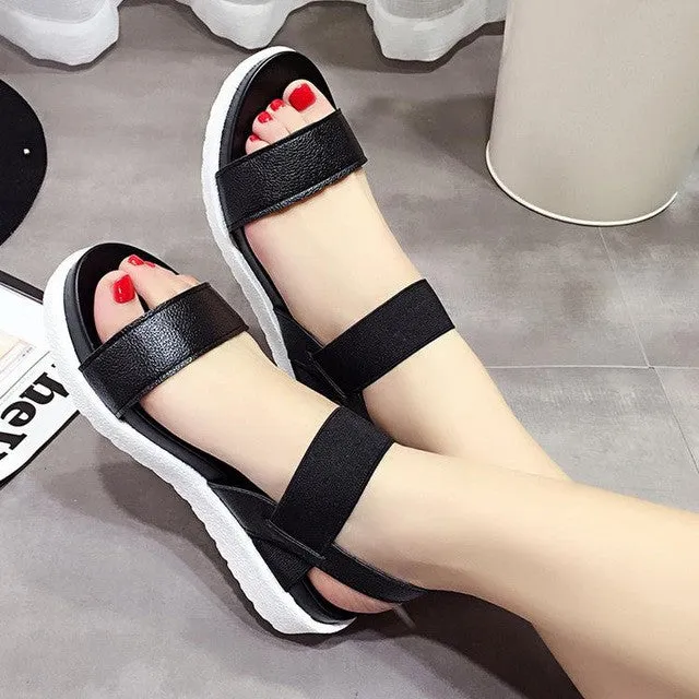 Summer Sandals For Women New Shoes Peep-toe Sandalias Flat Shoes Roman Sandals Shoes Woman Mujer Ladies Flip Flops Footwear Flip Flops Made From Yoga Mats