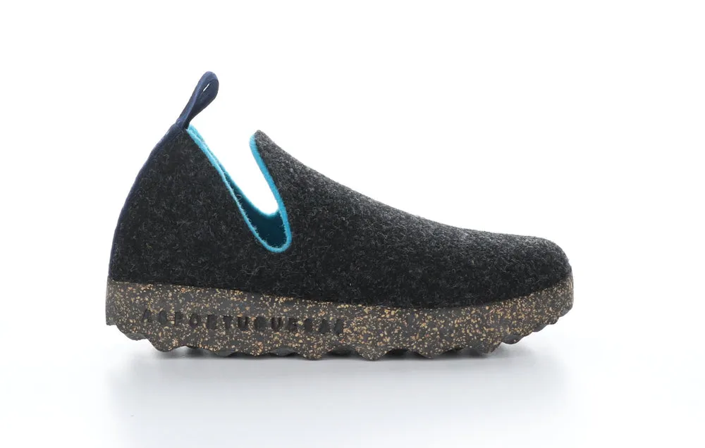 City in Anthracite Korean Slippers