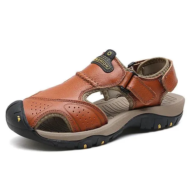 Men's Summer Outdoor, Non-slip Leather Sandals Bear Trap Sandals