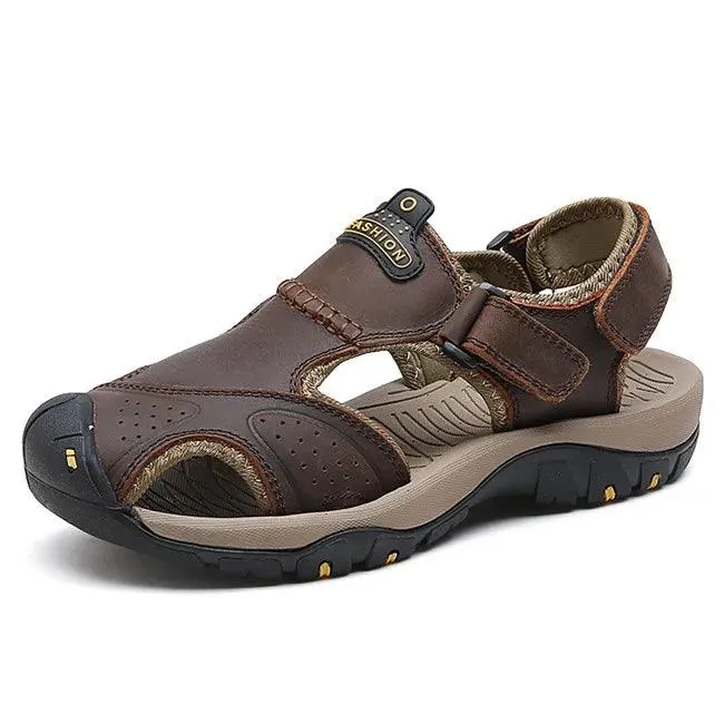 Sandals Seychelles Men's Summer Outdoor, Non-slip Leather Sandals