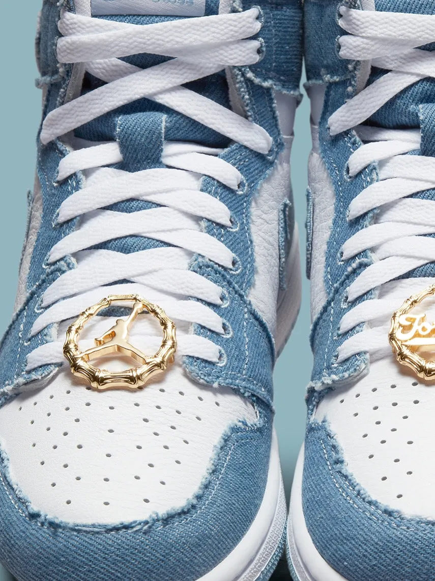 Air Jordan 1 Retro High OG Denim Asics Preschool Shoes