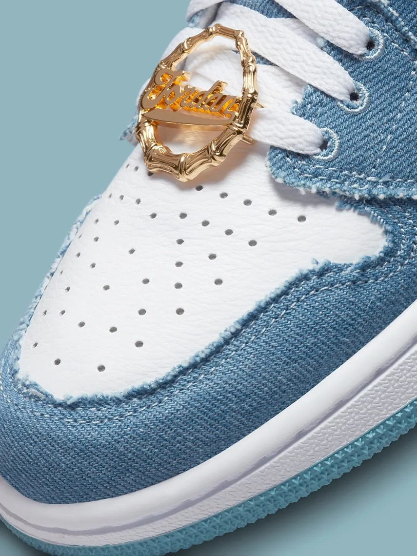 Air Jordan 1 Retro High OG Denim Asics Tiger Cheer Shoes