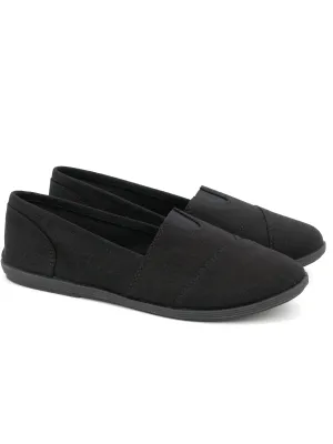 Women's Slip On Casual Shoes,Black Boa Flat Pedal Shoes