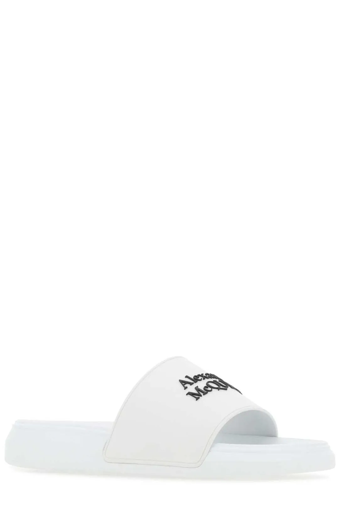 Sandals Cork Alexander McQueen Logo Embossed Slip-On Slides